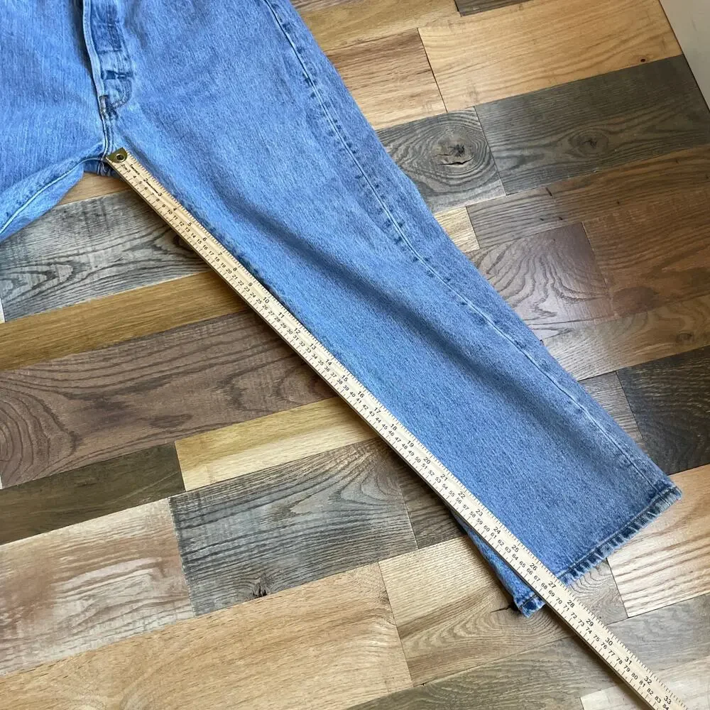 Vintage Levi's 501 Made USA Jeans W36 L29 Button Fly Straight Leg